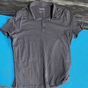 Express Men's Charcoal Polo Shirt